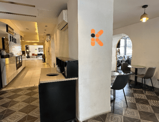 Prime Pop-Up Space for Rent at the Entrance of a Busy Coffee House